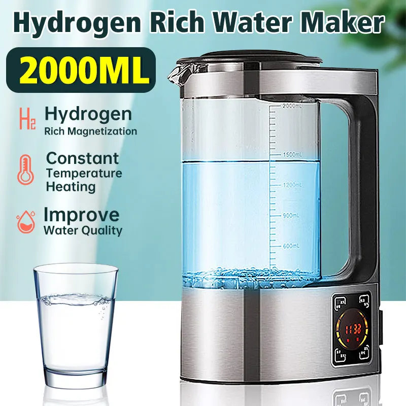 

Electrolytic 2000ml 350W Alkaline Rich Water Ionizer Maker Generator Pitcher Kettles Generator Filter Water Treatment Appliance