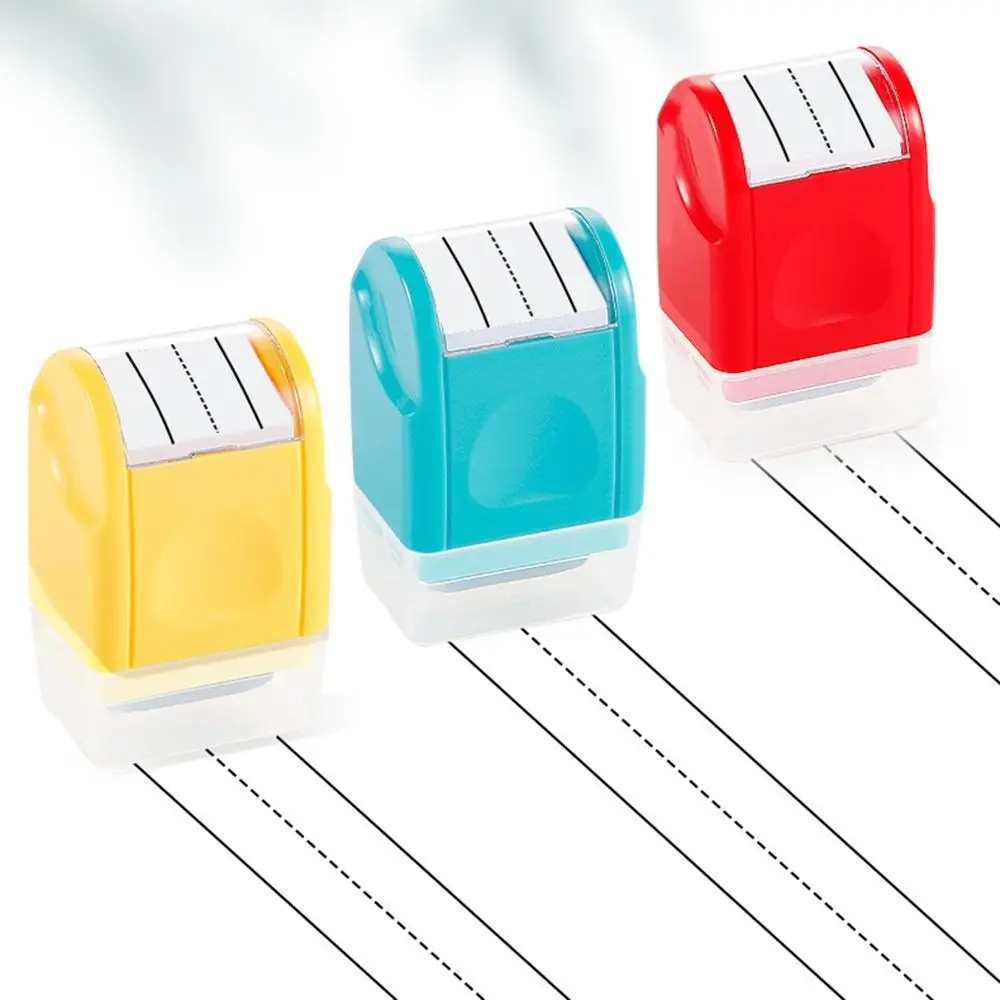 

Эффективный линейный штамп для ручного письма, пластиковый многоразовый самоклеящийся штамп, профессиональный Гладкий роликовый ролик для учителей