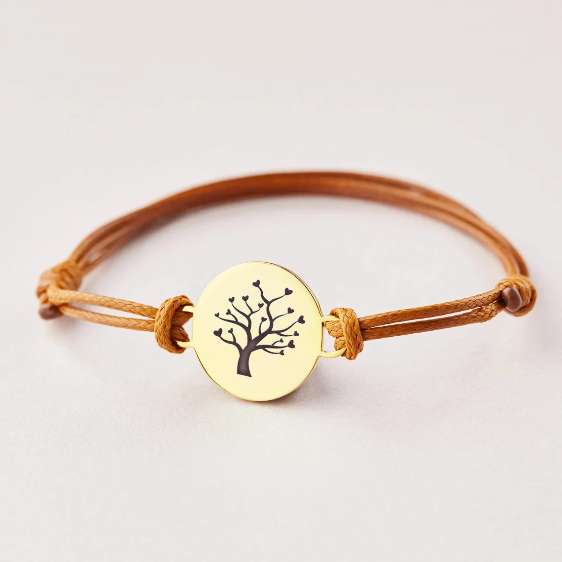 

Stainless Steel Tree of Life Bracelet Women Men Minimalist Adjustable Rope Chain Bangle Charm Elegant Jewelry for Family Friend