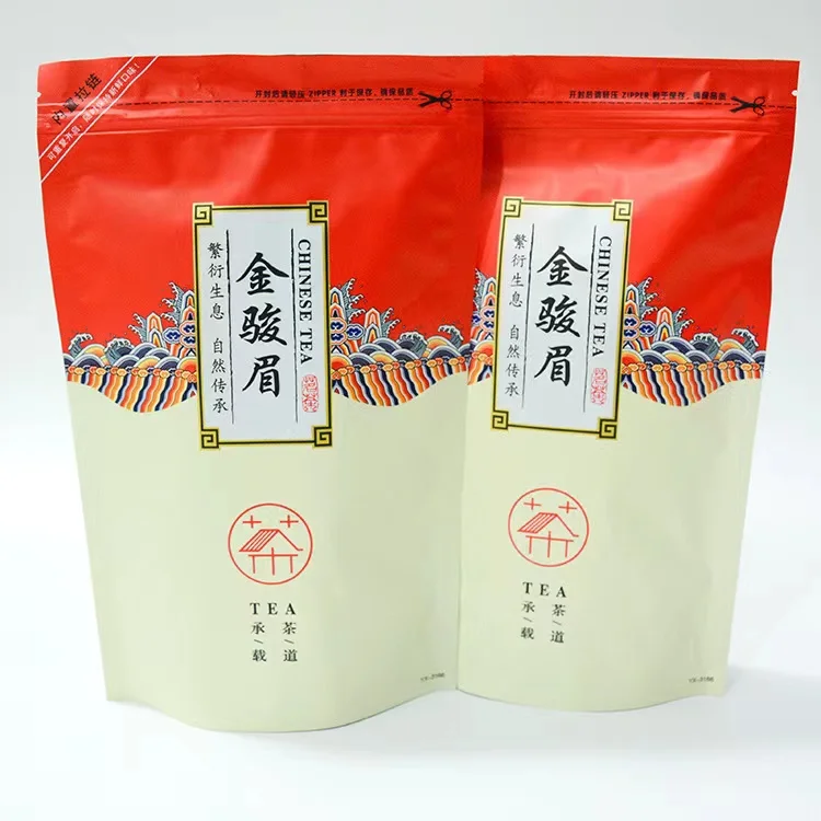250 г/500 г Китайский чайный набор Jinjunmei пакетики на молнии Wuyi jinjunmei черный улун чай перерабатываемый герметичный пакет без упаковки