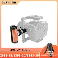 kayulin quick release wooden hand grip with m6 arri rosette connection 15mm rod clamp adapter for dslr cage monitor cage