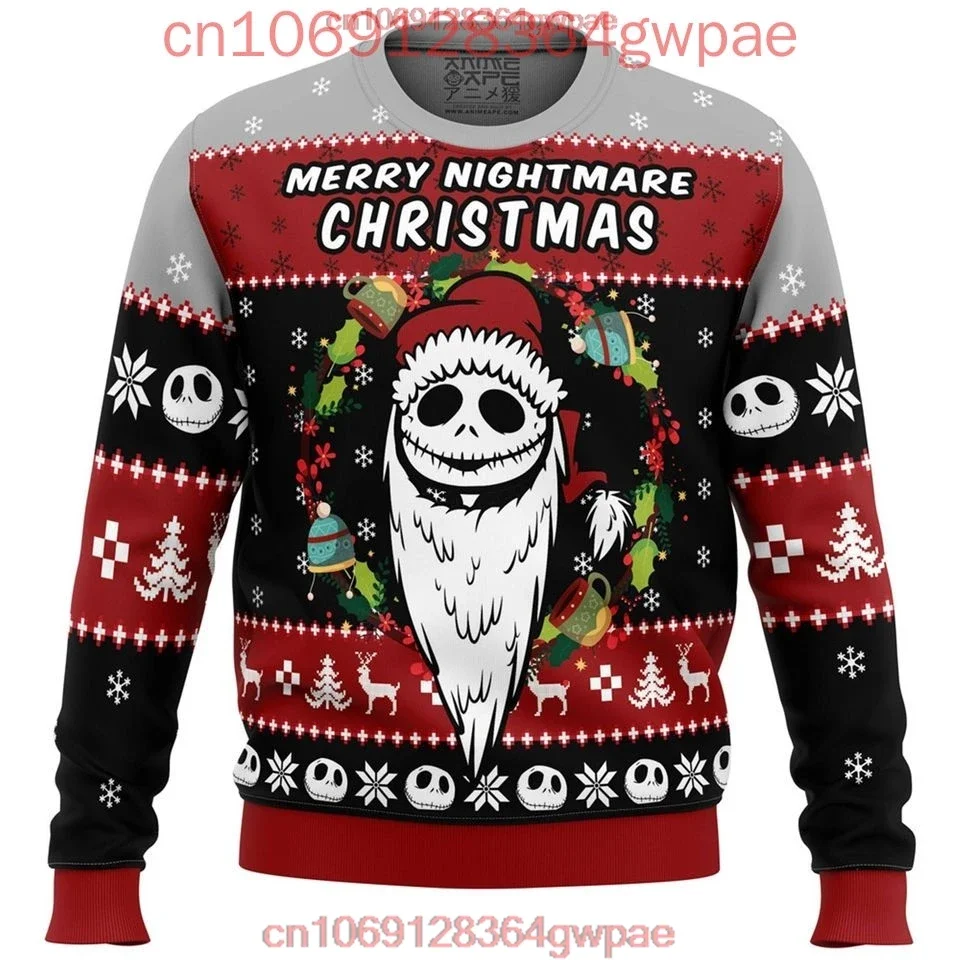 Disney Jack Skellington and Sally Ugly Sweater Men's Women's Tops The Nightmare Before Christmas