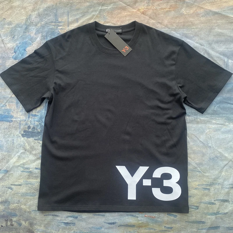

Y-3 Y3 Logo Yohji Yamamoto Printed For Men's And Boys Sleeve T-shirt Fashion Brand Cotton Summer Men Top