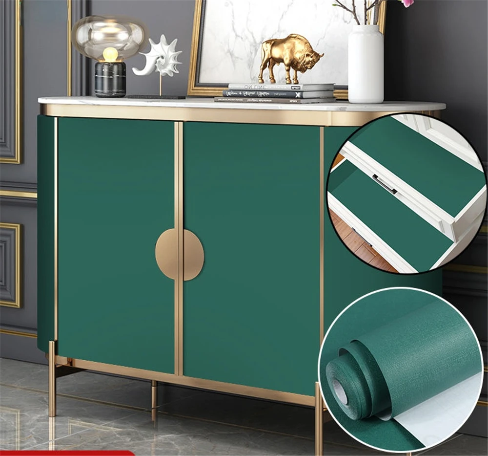 Матовые однотонные обои Macaron наклейки для обновления мебели кабинета Виниловая