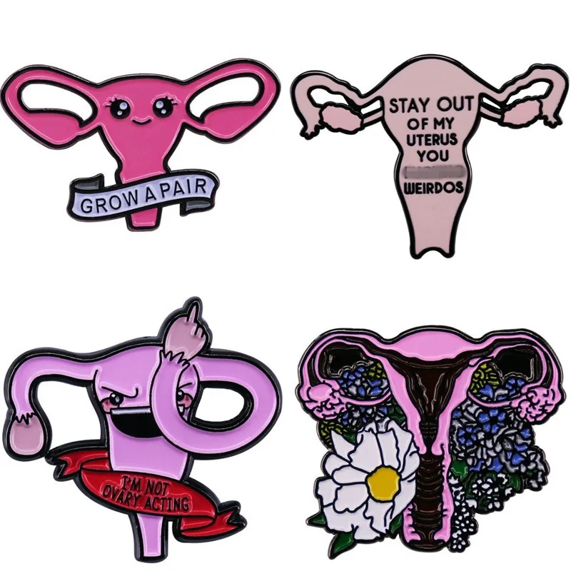 

My Body My Choice Stay Out of My Uterus Enamel Pin Brooch Metal Badges Lapel Pins Brooches for Backpacks Jewelry Accessories