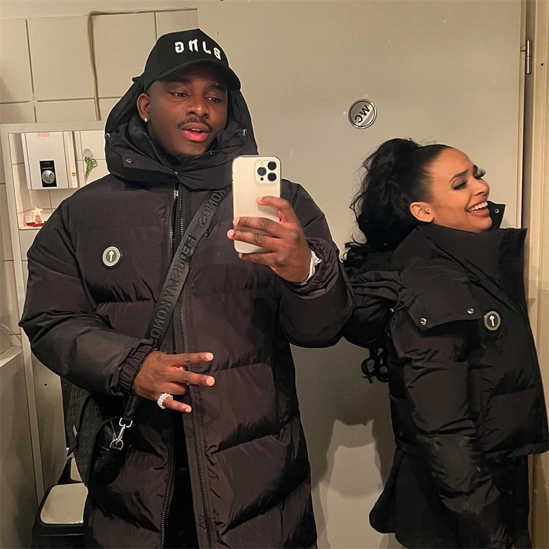 

Trapstar London Down Jacket Women Irongate Detachable Hooded Puffer 2022 Women Fashion High Quality Winter Trapstar Jacket