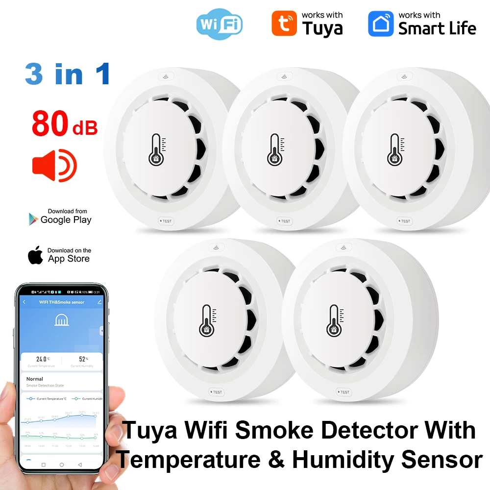 

Детектор дыма ONENUO Tuya Wi-Fi