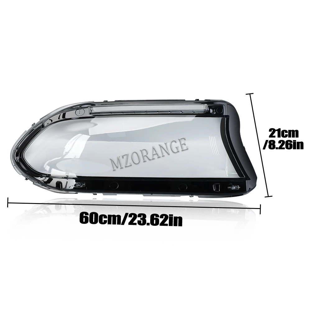 Headlight Cover Transparante Lens for Dodge Charger 2015 2016 2017 2018 2019 2020 2021 2022 Fog Lamp Shell Car Accessories images - 6