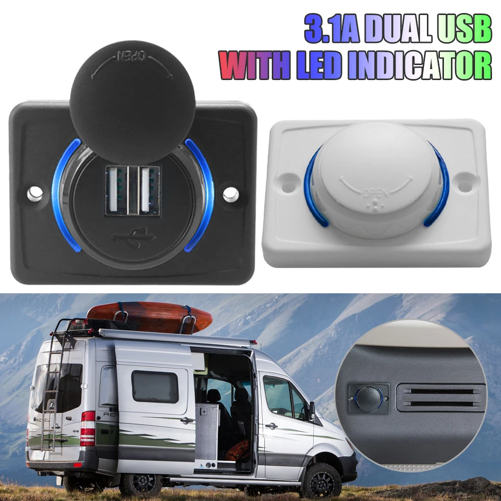

Автомобильное зарядное устройство с светодиодный USB-портами, 5 В/3,1 А