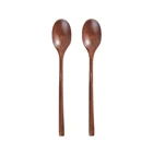 Деревянная ложка для еды, столовая ложка с длинной ручкой в Корейском стиле, 2 шт.