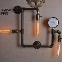 3 Head Loft Industrial Wall Lamp Antique E27 Edison Bulbs Vintage Water Pipe Wall Lamp For Living Room Home Lighting