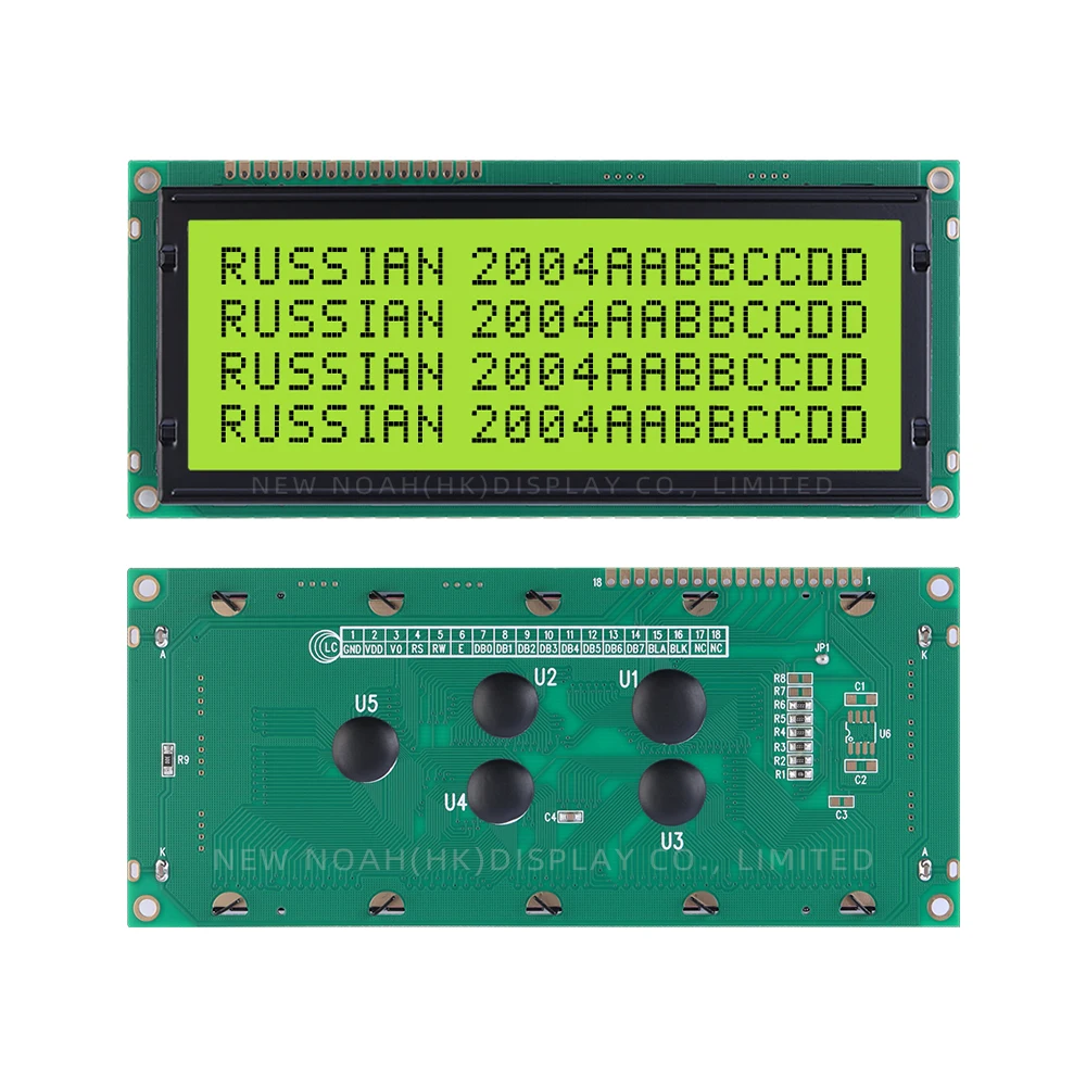 Русская желтая зеленая пленка 2004C-3 Большой символьный экран 20X4 Модуль символов