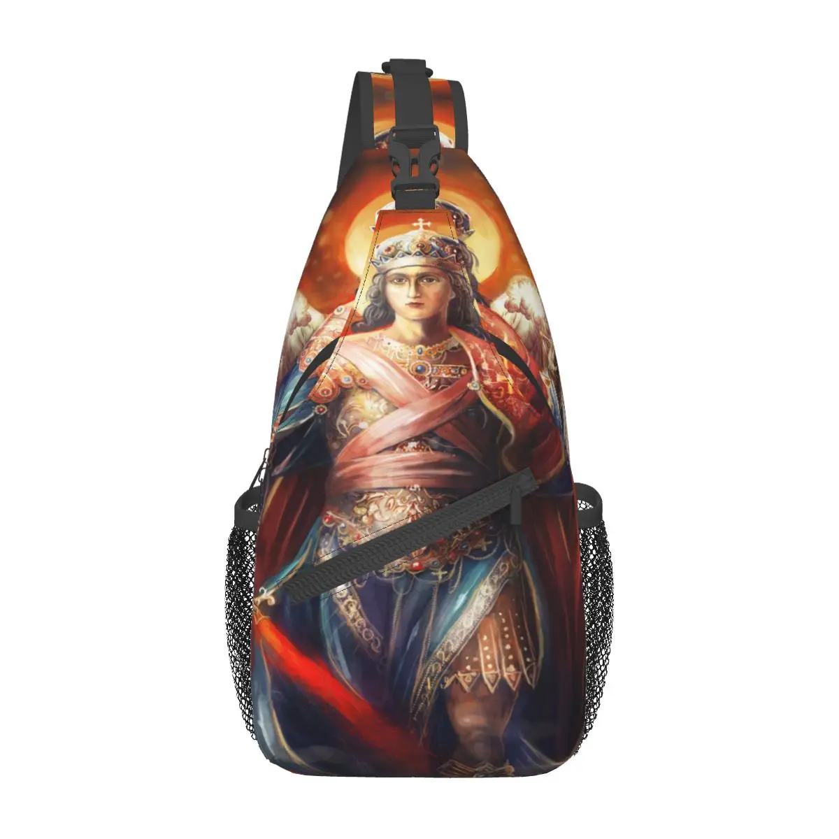 

Мужская сумка через плечо, Мужская нагрудная сумка Saint Archangel Michael, женская школьная сумка-мессенджер для коротких поездок, сумка
