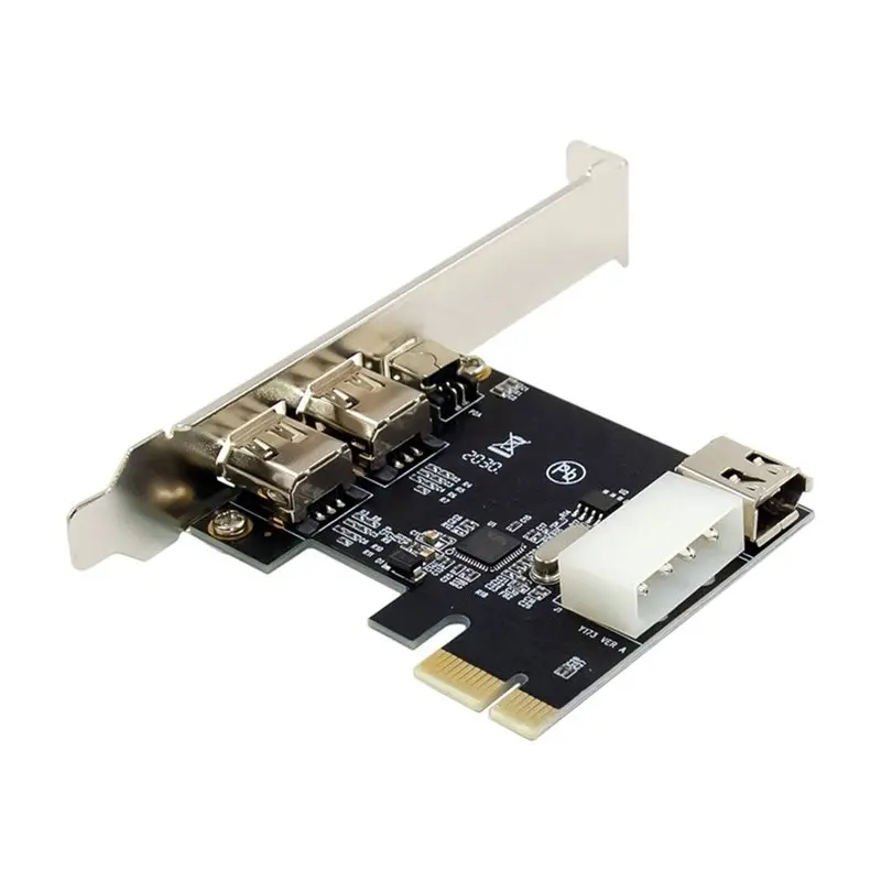 Фото A53M-VT6315 1394A Firewire 4Pin PCI-E 1X To PCI-Express IEEE1394A 3+1 Карта расширения с адаптером звуковой карты №5