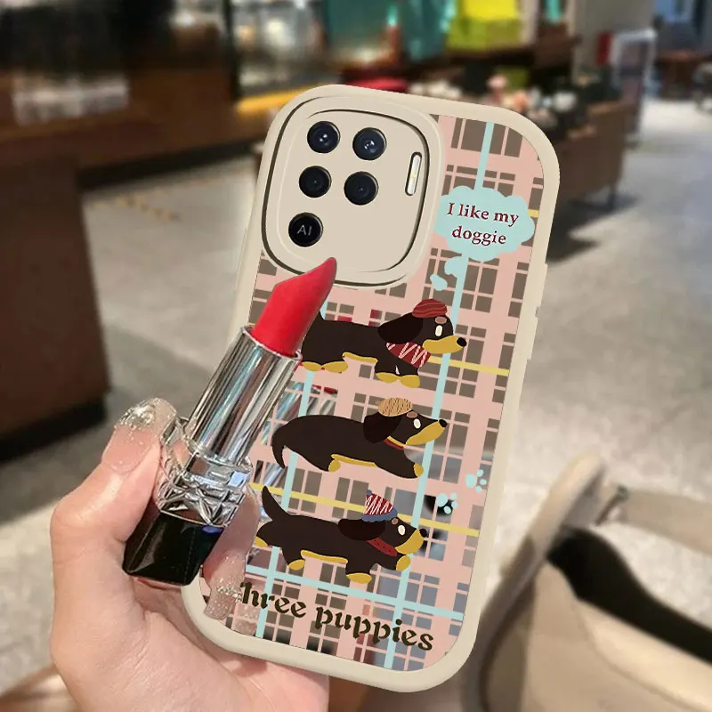 Phone Case For OPPO Realme X XT K3 K5 GT Neo 2 X2 Narzo 20 Pro 30A 50i 50A Prime 50 Soft Silicone Mirror Cute Dog Print Cover