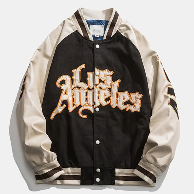 

Women's Embroidered Baseball Jacket Unisex Pilot Jacket Trend Casual Versatile Loose Baseball Uniform Handsome Boys Jacket