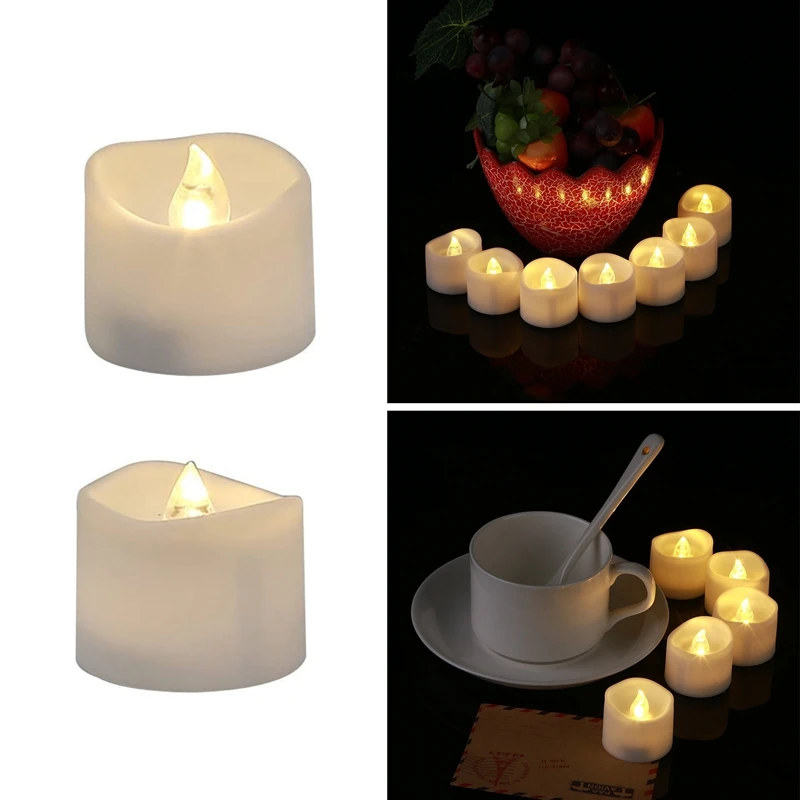 

New-Realistic And Bright Flickering Battery Operated Flameless LED Tea Light, Electric Fake Candle Wave
