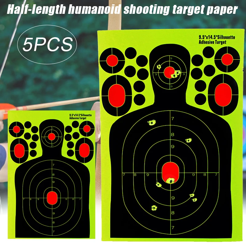 

5Pcs Shooting Splash Sticker Targets Splatter Glow Training Target Fluorescent Paper Adhesive Accessories