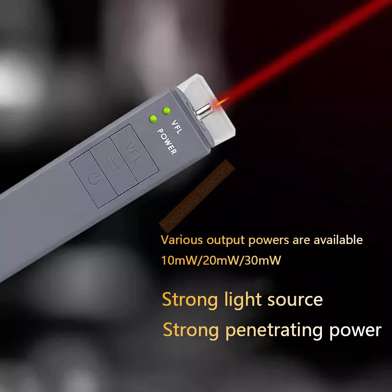Флэш 10/20/30 мВт VFL с флэш-флэш SC/FC/ST FTTH волоконный тестовый инструмент визуальный