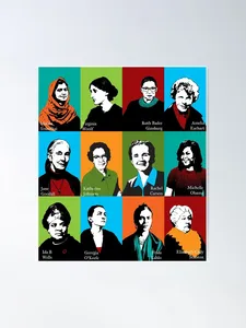 Image for Feminist Icons Poster Printed Canvas Posters Wall  