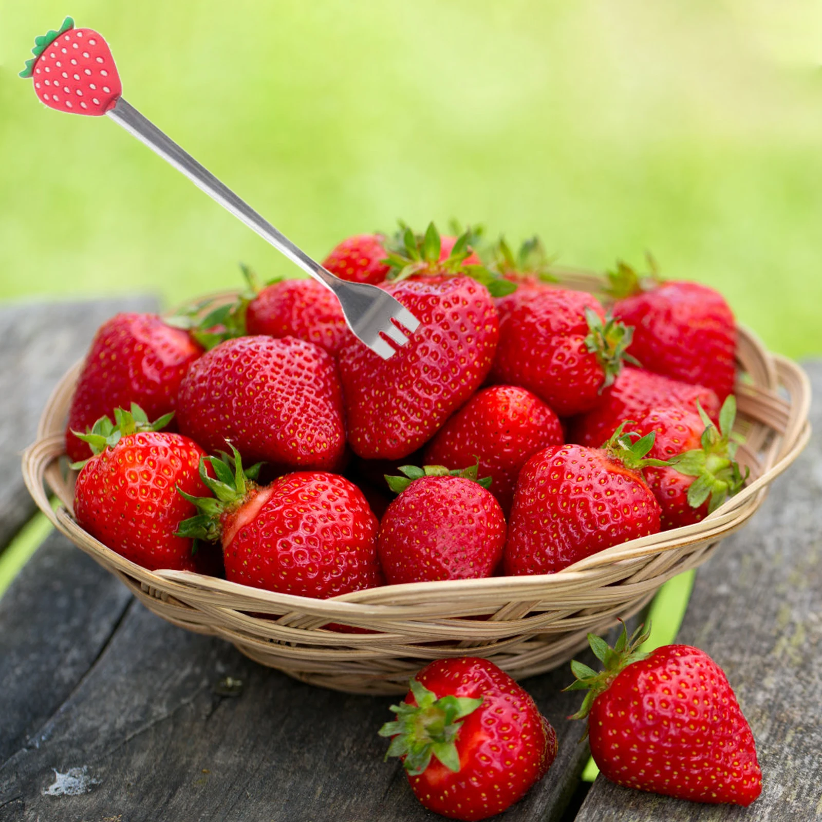 

1 Pcs Fruit Fork Simple Stainless Steel Color Fruit Pattern Vegetable Fork Home Party Dessert Lovely Fruit Fork Tableware