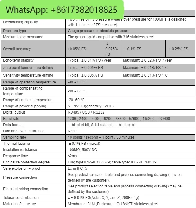 Энтрис + Датчик давления Hauser pmd75 E+H