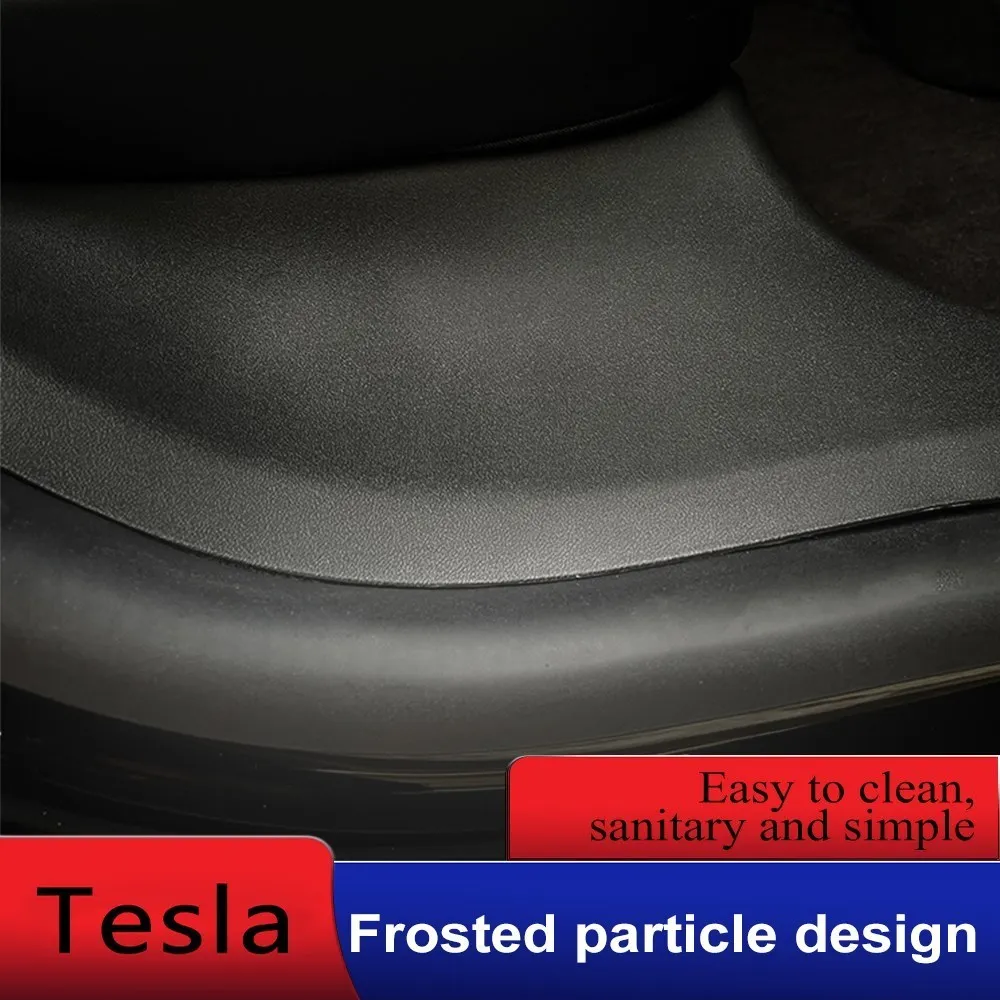 

Задняя панель для Tesla Model Y, задняя фреза, бампер, полоса, Накладка для ног, противогрязный коврик для ног, защита, украшение интерьера