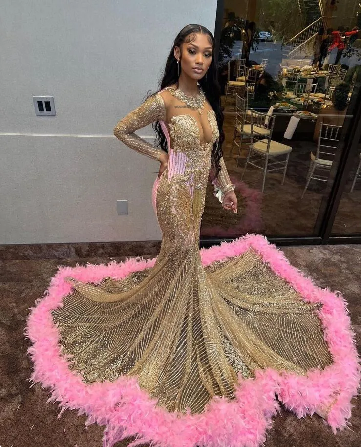Женское вечернее платье розовое золотое черное для выпускного вечера роскошное