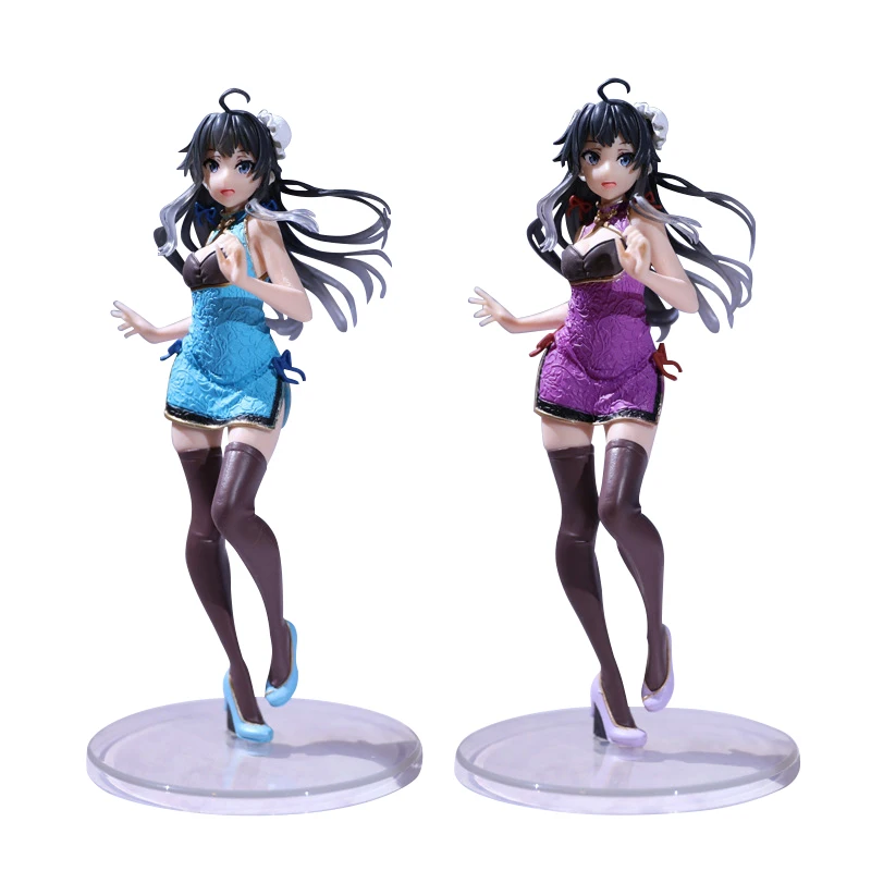 

23cm Anime My Teen Romantic Comedy Action Figure Yukinoshita Yukino Cheongsam Sexy Girl Figurine PVC Collectible Model Toy Gift