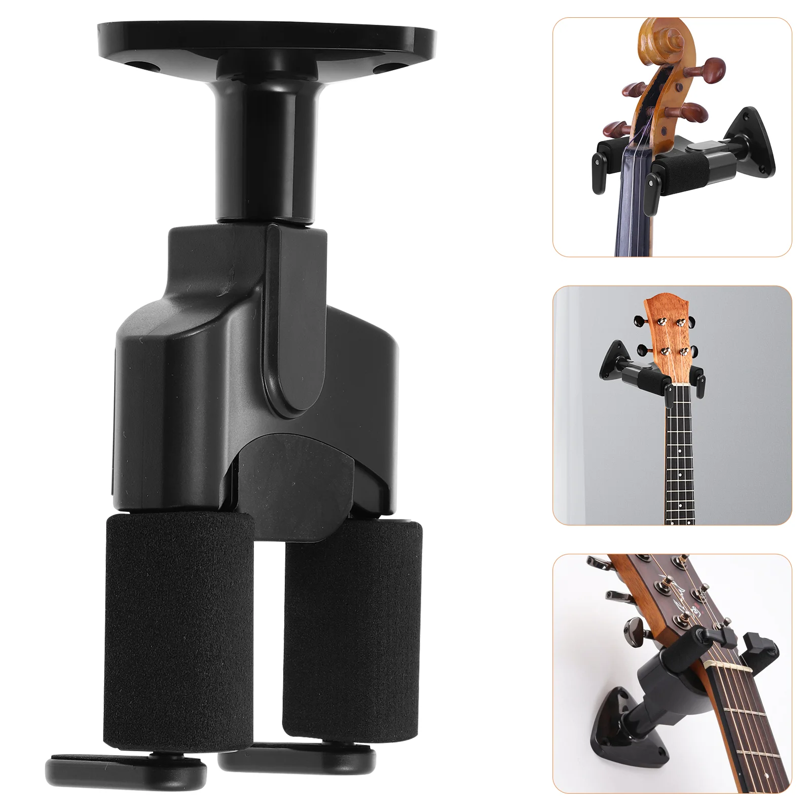 

1Set Ukulele Guitar Wall-mounted Hanger Auto Lock Musical Instrument Wall Holder