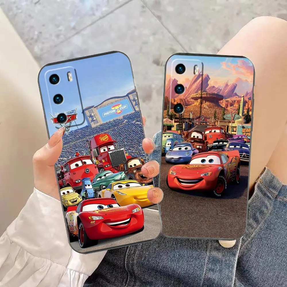 Автомобильный чехол Lightning McQueen для телефона HUAWEI P50 P40 P30 P20 Plus MATE 40 50 30 20 20X Pro Lite