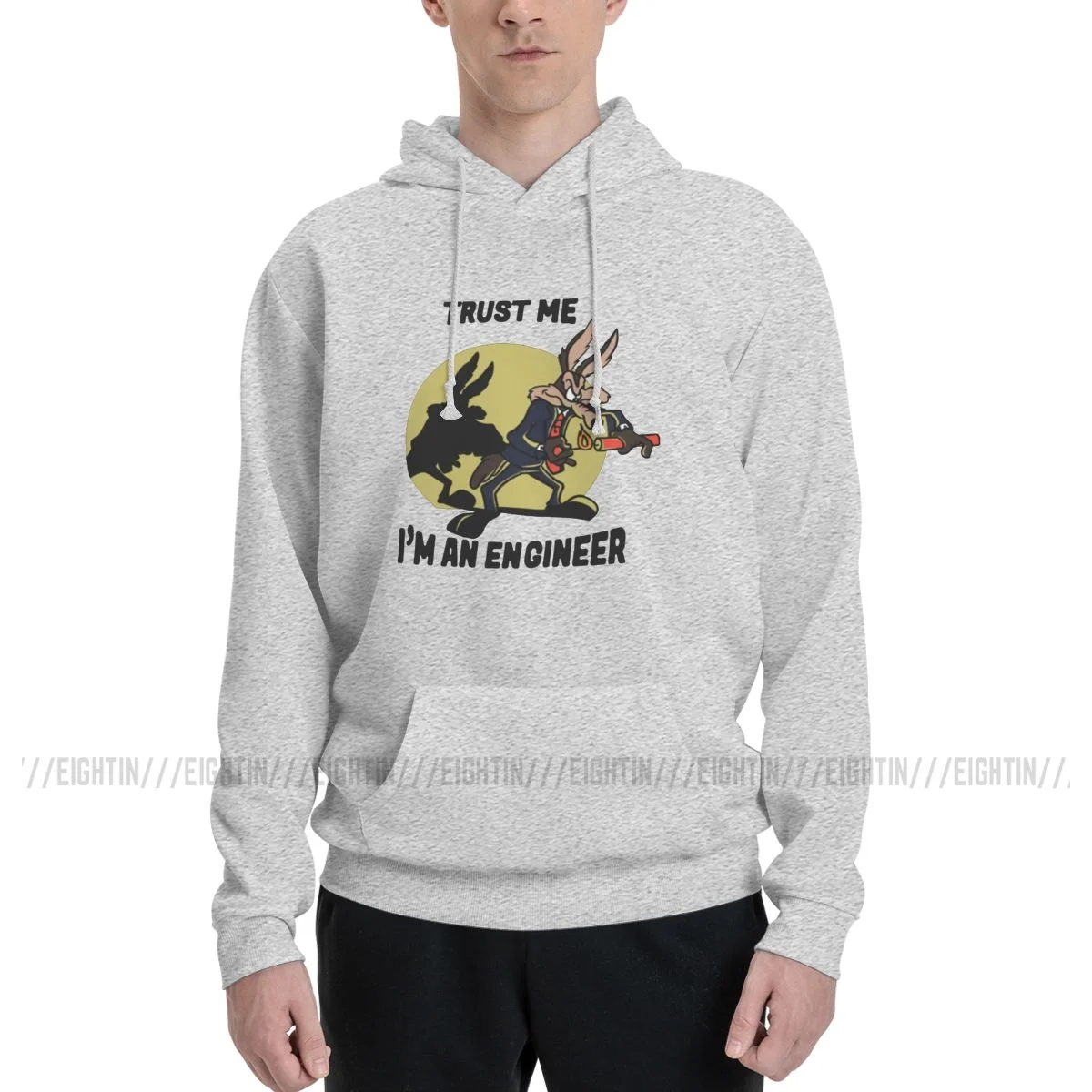 

Men's Hooded Sweatshirt TRUST ME IM AN ENGINEER Black Purified Cotton Couple Thin Fleece Sweatshirt Crazy Hoodie Hoodie Shirt