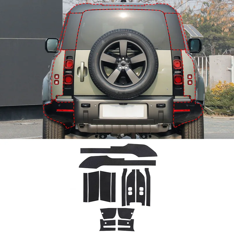 

For Land Rover Defender 90 110 130 2020-2023 Car Front Rear Bumper Side Edge Corner Fog Light Guard Scratch Protection Sticker