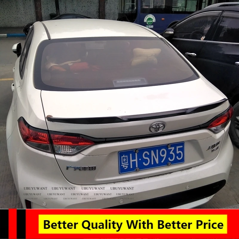 

Спойлер для Toyota New Corolla 2019 2020, высококачественный спойлер из АБС-пластика, вид из углеродного волокна, спойлер для крыла заднего багажника ав...