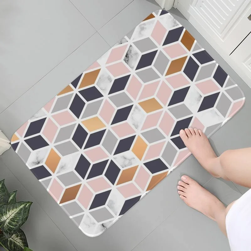 

Slip Bedroom Kitchen Carpet Anti Bath Washable Rug Mat For Home And Comfort Colorful Cubes Prayer Rug Lounge Rug Area Rugs