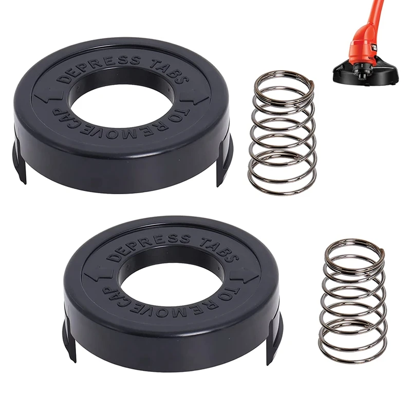 4 шт. 682378-02 крышка катушки с пружиной совместимая Black + Decker GLC12 GL250 GL310 GL360 сменная
