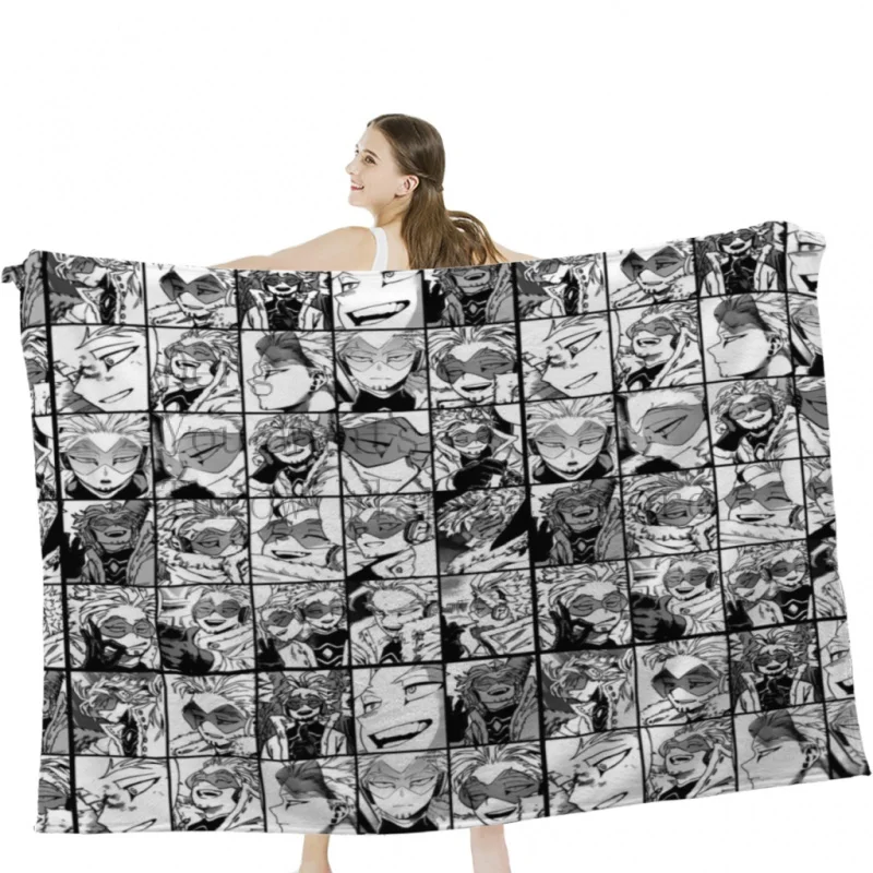 

Hawks- Manga Black And White Version Soft Velvet Blanket Lightweight Bed Blanket Home Decor Fleece Blanket