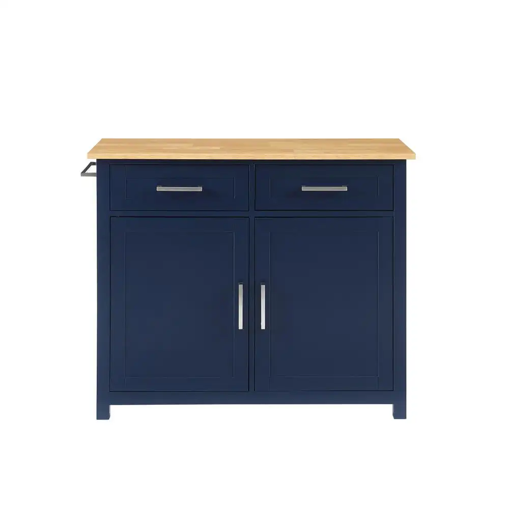 

Tristan Kitchen Island/Cart Navy/Natural