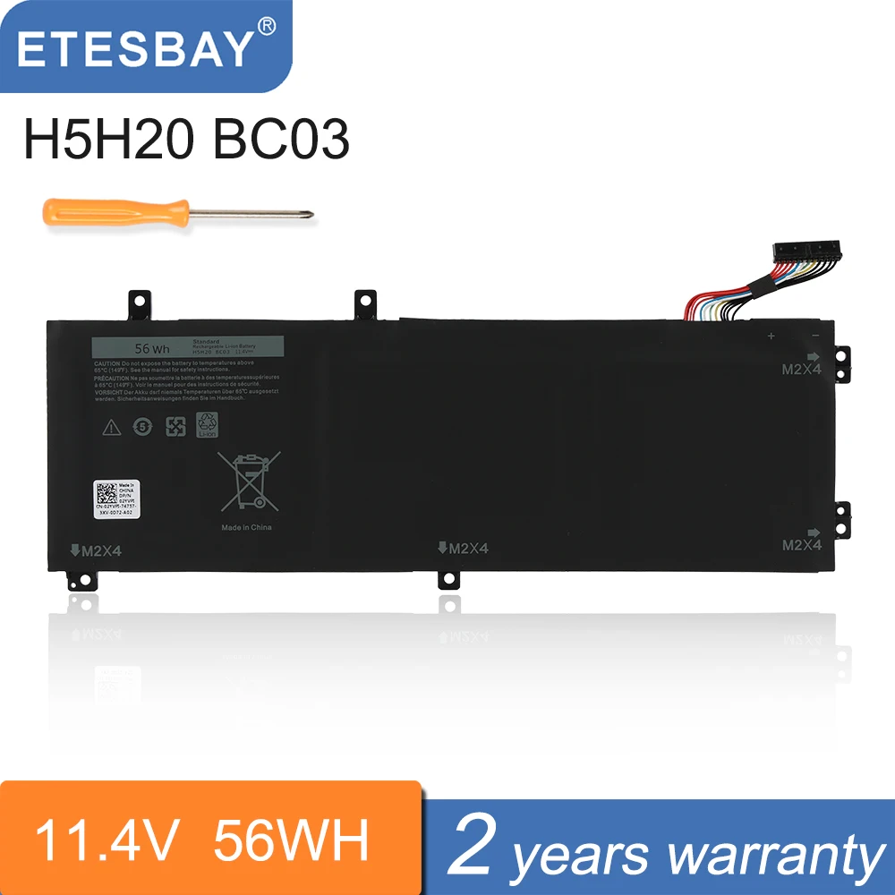 ETESBAY H5H20 Аккумулятор для ноутбука DELL XPS 15 9560 9570 15-9560-D1845 Precision M5520 5530 62MJV M7R96 05041C 5D91C 11 4