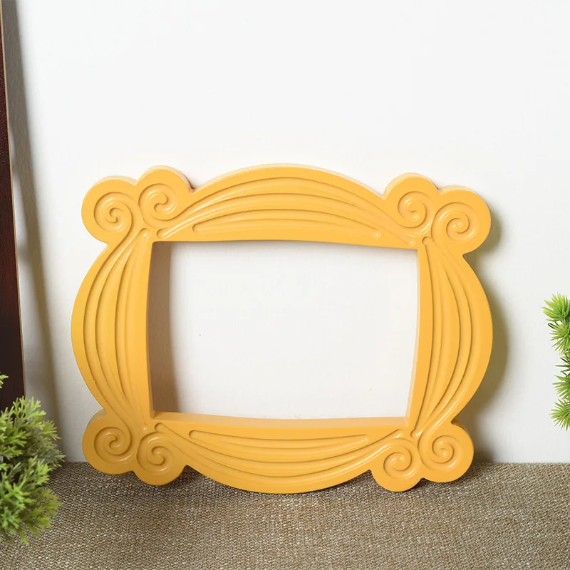 TV Series Friends Handmade Monica Door Frame Wood Yellow Photo Frames Collectible Home Decor Collection Cosplay Gift1PC
