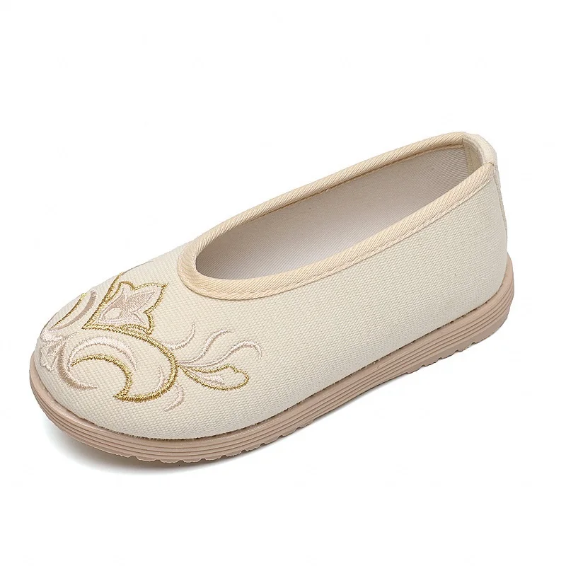 

Kruleepo Children Boys Chinese Style Casual Cloth Shoes Baby Kids Stitchwork Cotton Embroidery Mules Performance Hanfu Shoes