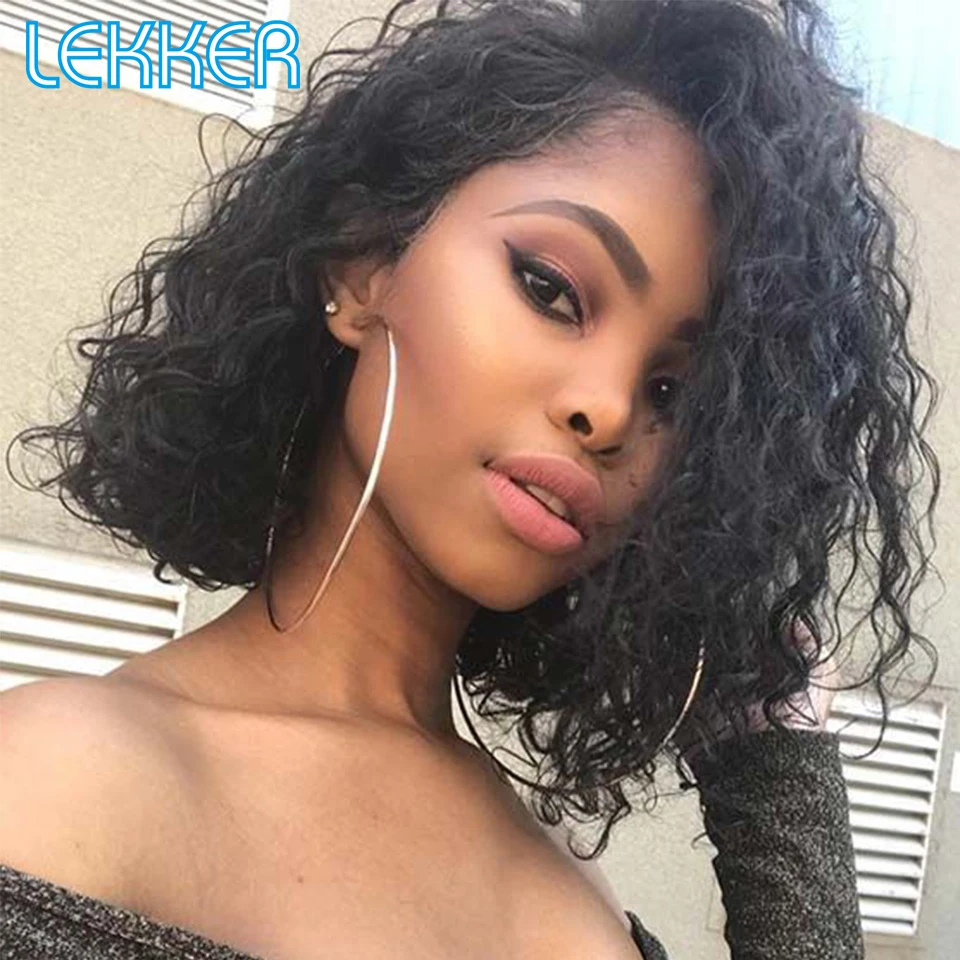 

Lekker Ombre Blonde Loose Deep Wavy T Part Lace Front Human Hair Wig For Women Kinky Curly Brazilian Remy Glueless Colored Wigs