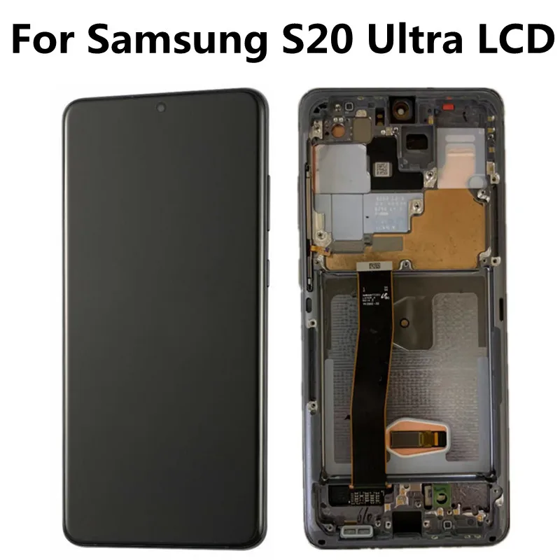 Оригинальный AMOLED дисплей для Samsung Galaxy S20 Ultra G988 G988F G988B/DS сенсорный экран ЖК-дисплей