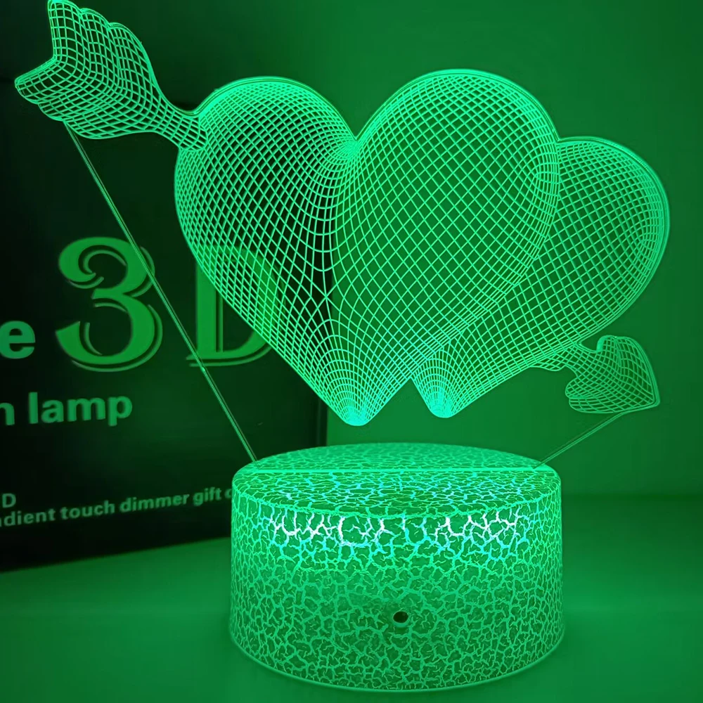 3D светодиодный ночник с питанием от USB иллюзия мечтательная настольная лампа на