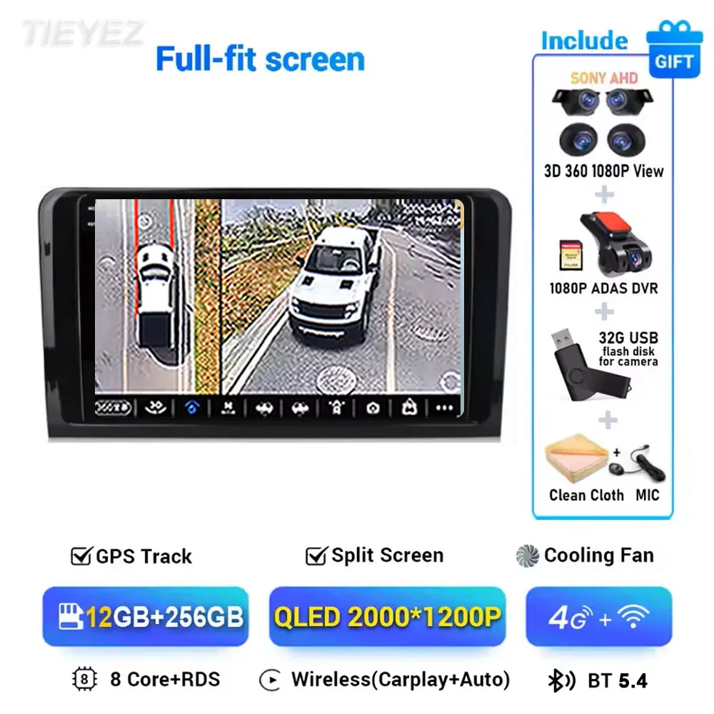 

Автомагнитола Android 15 для Mercedes Benz GL ML W164 GL320 ML350 ML500 X164 GL35 GL45 GL450 2005-2012 авто аудио экран Carplay