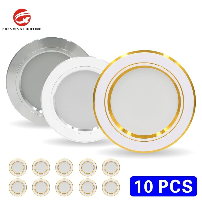 

10pcs/lot Led Downlight 220v Ceiling Light 5W 9W 12W Recessed Down light Round Led Panel Light Spotlight Lighting for room