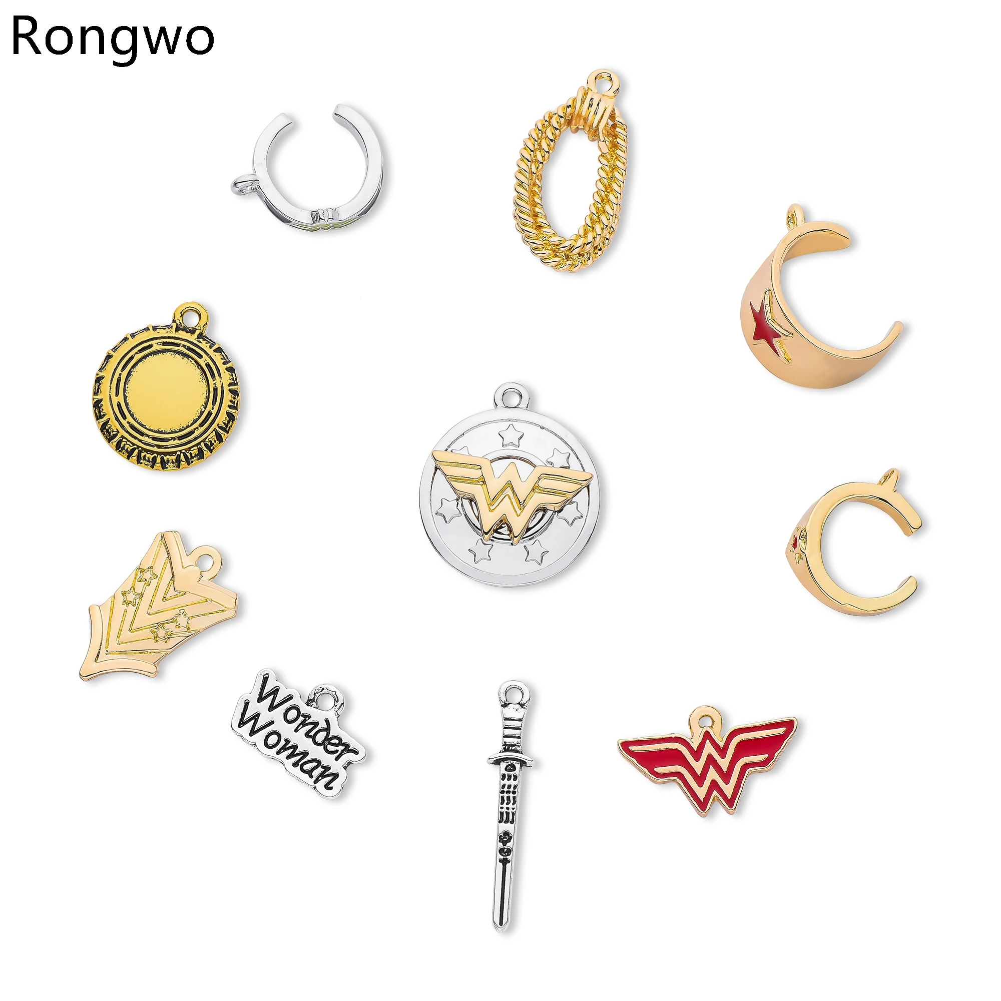 

Rongwo Strange Womon 10pcs Charm for Jewelry Movie Tv Enamel Mixed Pendant for Jewelry Design Crafting DIY Gifts