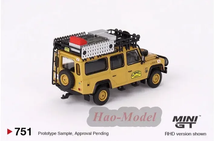 MINIGT 1/64 для Land Rover Defender 110 1989 литая под давлением модель автомобиля из сплава