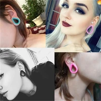 new multicolor water drop silicone ear expansion fashion ear plug tunnel spiral ear stretcher expander body piercing jewelry
