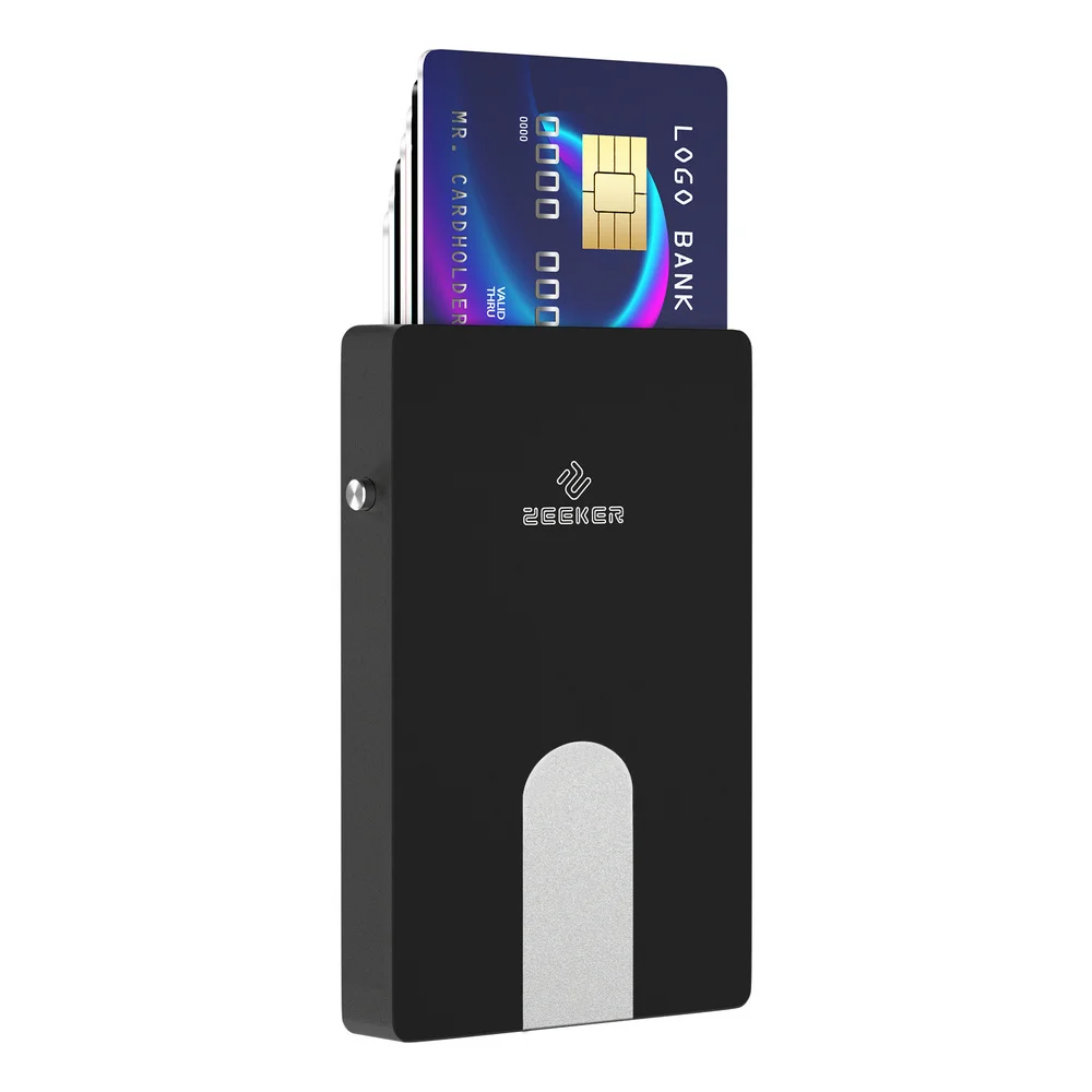 

Minimalist Wallet for Men Business Card Holder Wallet Metal Money Clip Wallet Pop Up Wallet RFID Credit Card Case